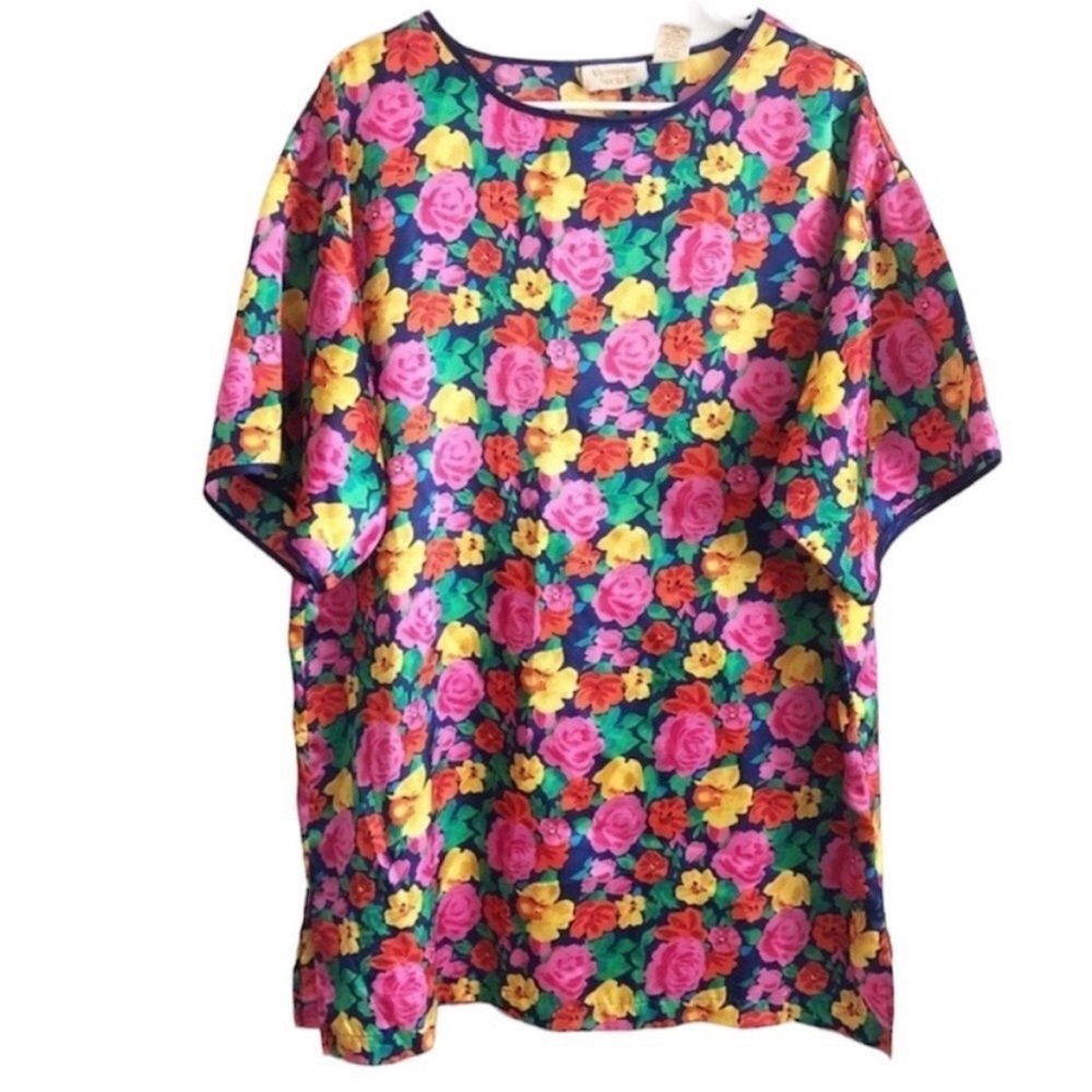 Vintage Victoria's Secret Floral Sayin Effect Nightgown